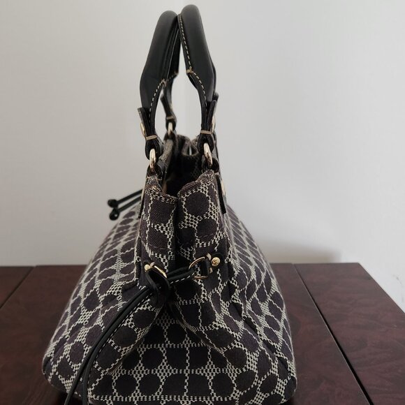 KATE SPADE NEW YORK DOT NOEL SMALL  LEATHER AND FABRIC HAND BAG. - Picture 6 of 8